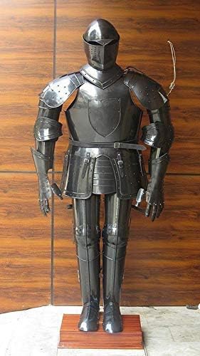 Antique Medieval Knight Gothic Suit of Armour Combat Full Body Suit Costume (Carbon-Steel)