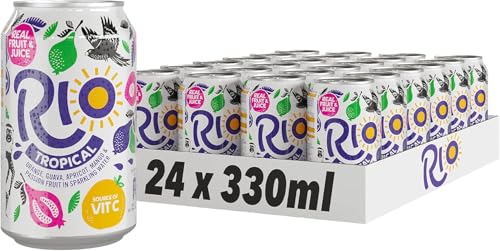Rio Tropical Soft Drink 330ml Cans Pack of 24 Kandy Collection