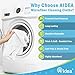 AIDEA Microfiber Cleaning Cloth-8PK, Soft Microfiber Towels for Cars, Absorbent Cleaning Rags, Lint-Free Streak-Free Wash Cloths for House, Kitchen, Window(12in.x16in), White