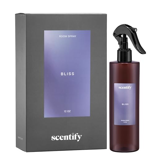 Scentify Bliss Aroma Room Spray – Luxurious Aromatherapy Mist – Creamy, Cashmere, Sandalwood, Musk Scents – 12oz