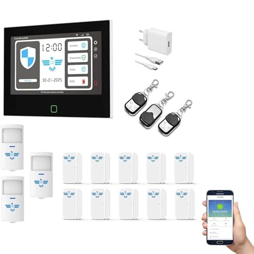 Sistema Allarme Casa Italian Alarm WiFi - Con Telecamera, Sirena 110dB, Sensori Movimento - Foto 6