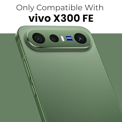Image of RIGGEAR Shockproof Sleek Hybrid Armor Back Cover Case for Vivo X300 FE 5G (Smoke Black Matte PC + Black TPU Bumper)