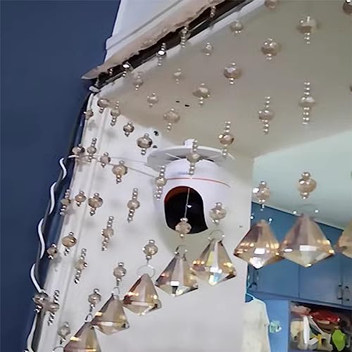 Rideaux de porte à cordes dorés avec perles de cristal pour arche
