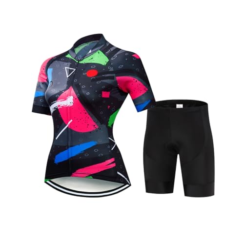 Vêtements de cyclisme pour femme ensemble maillot cyclisme été manches courtes