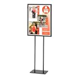 22” x 28” Black Metal Pedestal Sign Holder for Trade Shows and Exhibitions