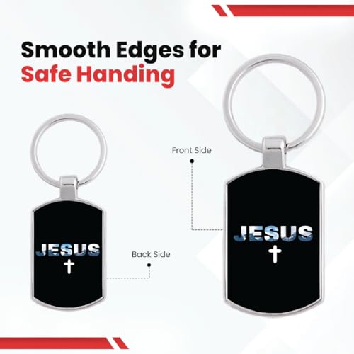 Image of Stylish Metal Keychains with Permanent Glossy Print - Inspirational Quotes & Spiritual Designs - Perfect Key chains for loved ones, Personal Use, Gifts & Return Gifts