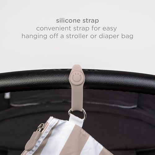 Ubbi On-The-Go Changing Baby Mat with Carrying Bag, Soft and Comfortable Diaper Bag Accessory Must Have for Newborns, Easy to Clean, Portable Changing Pad, Taupe