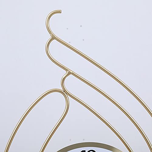 Reloj de escritorio sala de estar creativo de metal dorado forjado 6