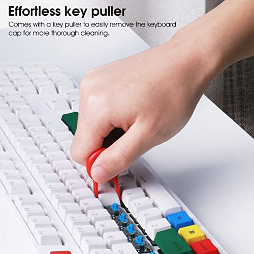 Image of ZORBES 5 in 1 Reusable Cleaning Brush Kit for Earbud, Keyboard, Earbud Case Including Nylon Bristles, Flocking Sponge, High-Density Brush, Metal Pen Tip and Keycap Puller