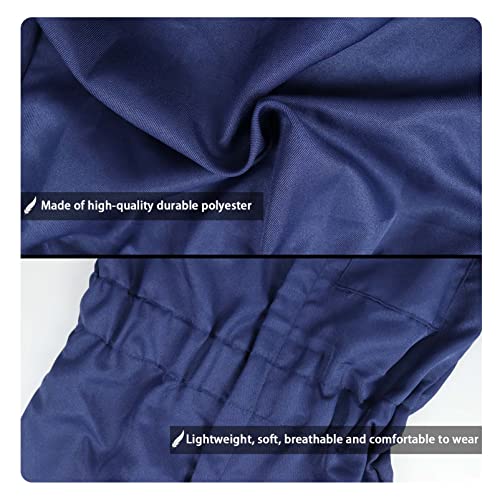 Vickkt Mike Myers Costume Kids Halloween Cosplay Horror Killer Costume Coveralls Suit Include Michael Myers Half Face Mask+Jumpsuit+Classic Knife 8-10 Years, Blue Costume Set A #TOP4