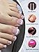 EBANKU Poly Gel Nail Forms for Toes, Pink Long Square Dual Forms for Pedi Nail Extension Poly Gel Toenails Reusable Toe Nail Tips Mold, 150 Pieces, 15 Sizes