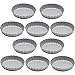 Miotlsy Lot de 10 Moules à Tartelettes Diamètre 11 cm, pour tartes, gâteaux, pudding,flan,en acier au Carbone Revêtement anti-adhésif