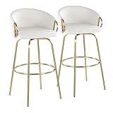 LumiSource Claire 30' Fixed-Height Bar Stool, Bar Chairs, Swivel Bar Stools, Bar Stools Set of 2