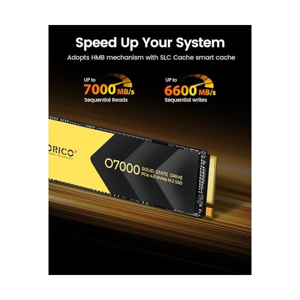 ORICO M2 SSD 2TB, NVMe SSD M.2 con Disipador hasta 7000MB/s - Image 3