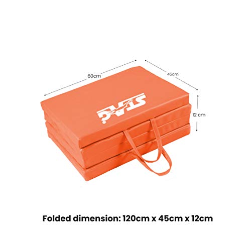 Image of STAG Multi-Purpose Foldable Fitness MAT 180 CM X 60 CM X 30 MM | Use as Tumbling mat, Gymnastics mat, Crash pad | Thick Foam | for Both Men and Women