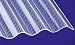 Produktbild Acryl Wellplatten Profilplatten Sinus 76/18 wabe Struktur klar 7000 x 1045 x 3,0 mm