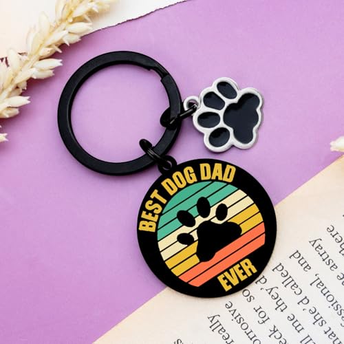 Image of Dog Dad Gifts For Men Dog Mom Gifts For Women Dog owners Keychain