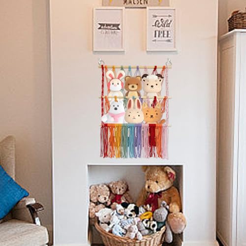 Red para peluches de pared contra el desorden en la guardería 4