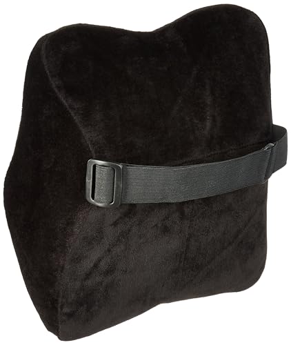 Image of Amazon Basics Car Neck Rest Pillow- Large | Ergonomically Designed | for Driving, Travel Comfort | Memory Foam, Cotton Cushion with Washable Cover | 28x26x12 Cm | 1 Year Warranty | Black