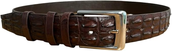 Genuine Alligator Leather Belts Buckle for Men, Crocodile Skin Belt for Mens3