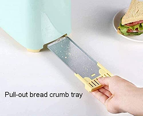 HYLK Retro-Edelstahl-Toaster, 2 Scheiben Extrabreiter Schlitz Edelstahl Bagel Cancel Krümelschublade 7… – Bild 3