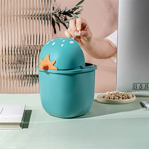 Bote de basura mini con tapa abatible para escritorio miniatura 4