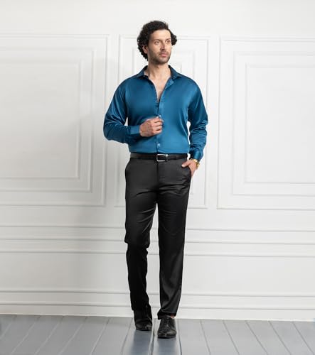 Image of CVC Mens Satin Regular Fit Formal Shirt.