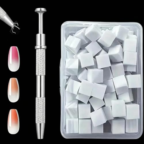 Mini éponges à ongles de nail art pour dégradé de précision avec stylo métal