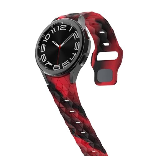 Image of WRIGSS Silicone Strap Compatible with Samsung Galaxy Watch 7 6 5 4 FE - No Gap Football Texture Band, Soft & Durable Replacement Wristband for 40mm 44mm Standard & Classic Models - Men & Women