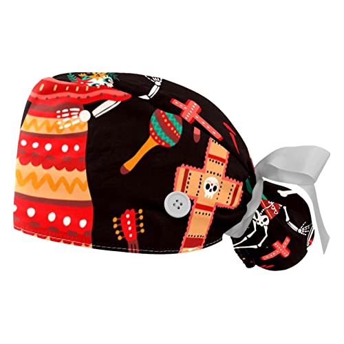 Casquettes de travail ajustables JDEZ : chapeaux bouffants mixtes à motifs
