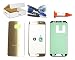(md0410) GOLD Front Outer Glass Lens + Back Cover + Camera Lens Cover Replacement Compatible Galaxy S6 Edge G925 + Adhesive + Tools (LCD touch screen and Digitizer not included)