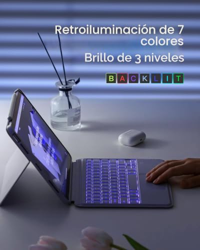 Funda con teclado iPad Air 5 10.9 pulgadas QWERTZ desmontable Inateck 6