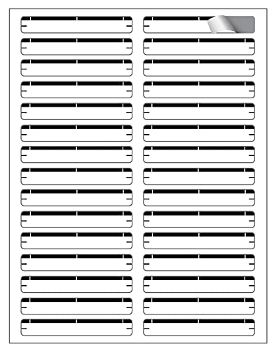 Maco Laser/Ink Jet Black File Folder Labels, 2/3" X 3-7/16", 30 Per Sheet, 1500 Per Box (Ml-Ff38) #TOP2