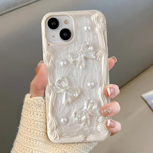 Coque iPhone 15 Pro paillettes nœud papillon silicone - Protection complète fille