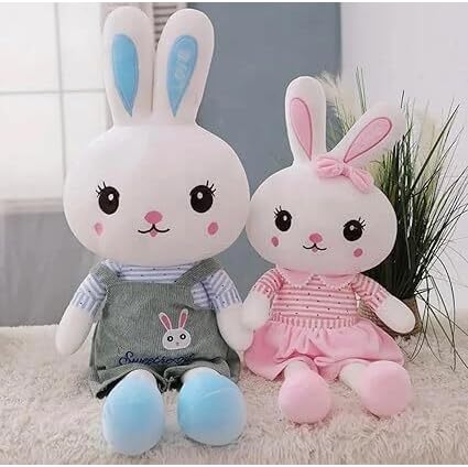 Image of Love Bunny Girl Soft Toy Multicolor for Kids, Girls, Boys, for Small Kids /Children, Sister, for Girlfriend Gift, Dogs 40 cm