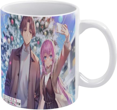 ようこそ実力至上主義の教室へ マグカップ 湯のみ セラミック アニメ 記念日 ギャグ コーヒーカップ クリエイティブ かわいい カップ ギフトアイデア 大容量 セラミック素材 誕生日 萌えグッズ 330ML