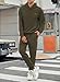 JMIERR Jacquard Track Suits for Men 2 Piece Airport Outfits Set Long Sleeve Hoodies Sweatshirts & Joggers Sweatpants, Winter Tracksuit Sweatsuits Matching Lounge Sets, MediumJungle Green