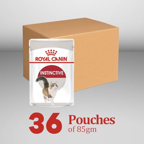 Image of Royal Canin Adult Instinctive Wet Cat Food, Pack of 36 Pieces, Supports Immunity System & Digestion