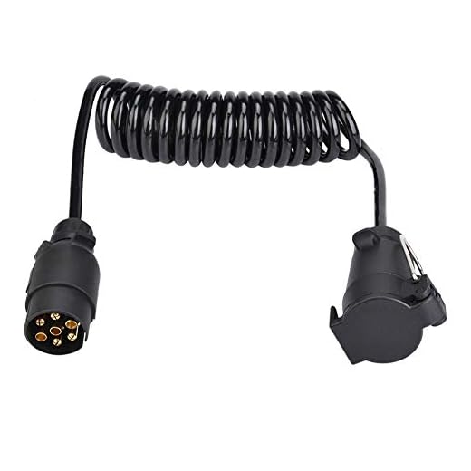 7-stifts släpvagn hane hona huvudkontakt ledningar fjäderkabel anslutning adapter passar för släpvagn husvagn