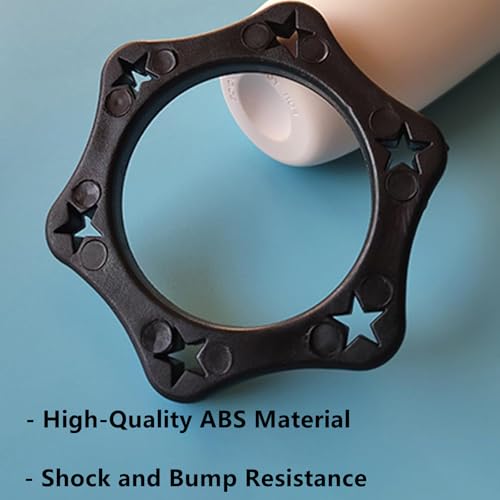 6 Pcs Anti-Roll Device for Handheld Microphones, Anti-Roll Ring Fits Standard Size Wireless Microphone Shakeproof Handheld Microphone Hexagonal Rings for KTV Device Equipment, 38mm, Black - Thumbnail 3