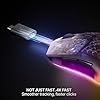 SteelSeries Aerox 3 Wireless Gen 2 - Super-Light 68g Gaming Mouse, 4K Polling, 26K DPI Optical Sensor, 200 Hour Battery, IP54 Water Resistant, 80m Click Durability, RGB, 100% PTFE Feet - Shadow #2