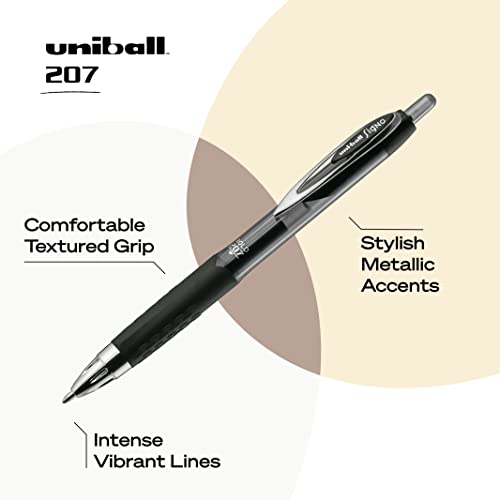 Uniball Signo 207 Gel Pen 20 Pack, Black Gel Ink Pens miniatura 6