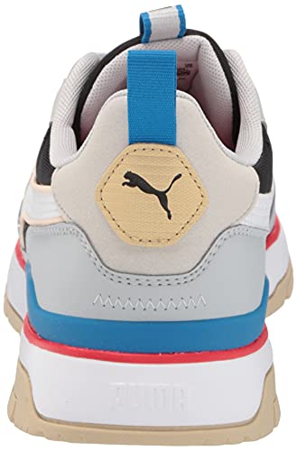 PUMA Puma Men's R78 Trek Sneaker, Black White-Glacial Blue, 12