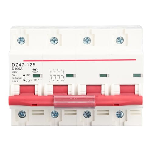 Interruptor de aire 100A tipo D con cuatro polos de plástico ecológico resistente 6