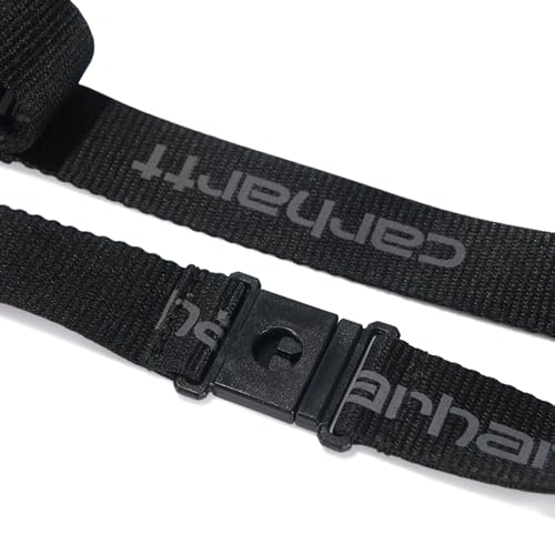 Carhartt Standard Ausweishalter aus Segeltuch, wasserabweisend, mit reflektierendem Schlüsselband, Nylon-Ente (Schwarz), Einheitsgröße