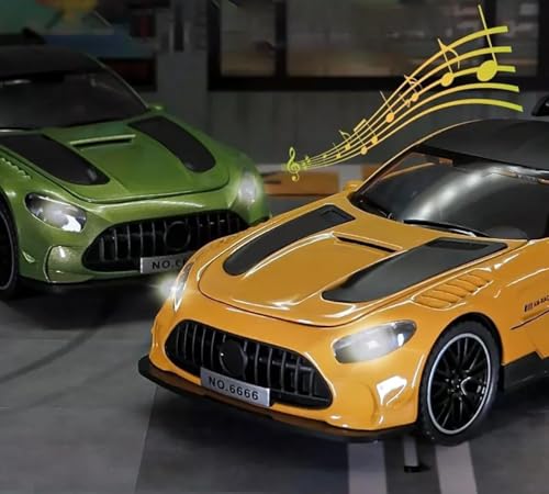 Image of Magicwand 1:32 Scale Die-Cast Metal AMG-GT3 Car with 4 Openable Doors,Pull Back Action,Blinking Lights【Pack of 1】【Colors as Per Stock】