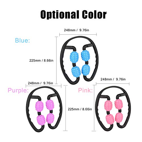 Rolo de Relaxamento de Pernas, Andoer Massageador de 4 rodas para músculos de perna modelador de cor