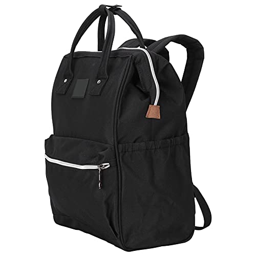 minifinker Mochila Escolar, Mochila Liviana para la Escuela Mochila Portátil para Mujer Gran Capacidad Bolsa para Madre Y Bebé para la Escuela Al Aire Libre para Viajes Camping(Todo Negro)
