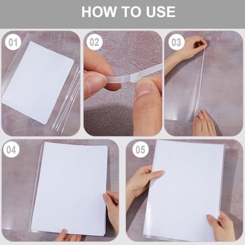 Image of CRASPIRE 70Pcs Wide Thermal Glue Strips for Books Repair Bookbinding Mesh Backing EVA Hot Melt Adhesive Three Point Positioning Office Documents Paper Paperback for Pictures Crafts Albums