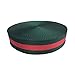 QIANF Green/Red/Green Double Face Striped Canvas Webbing Roll 1 Inch Durable Strap for Belts, Bags, Crafts, 10 Yards